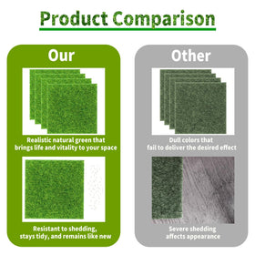 KAEZDD DIY grass mat for patio decor adds a touch of greenery.