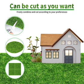 KAEZDD easy-clean grass squares simplify quick maintenance after crafting.