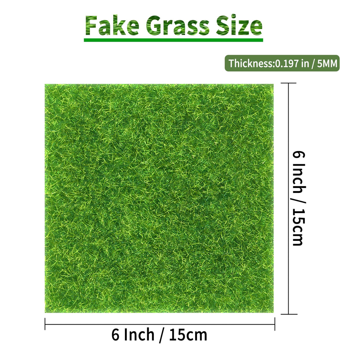 KAEZDD fairy garden grass squares showcase a realistic lawn for miniature landscapes.