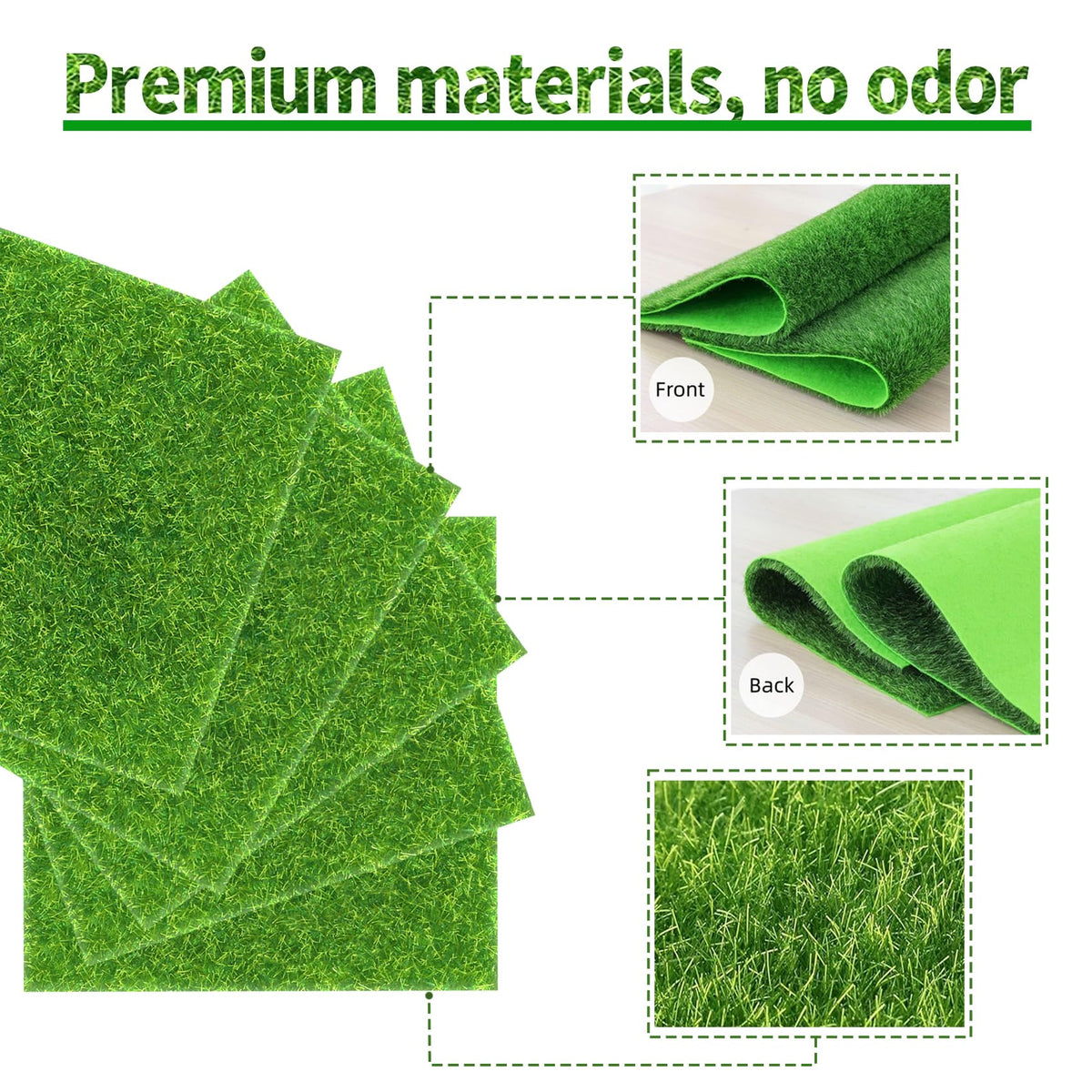 KAEZDD miniature grass turf tiles create tiny, lush lawns for scale models.