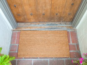 KAF Home coir doormat designed for indoor-outdoor use with durable fibers.