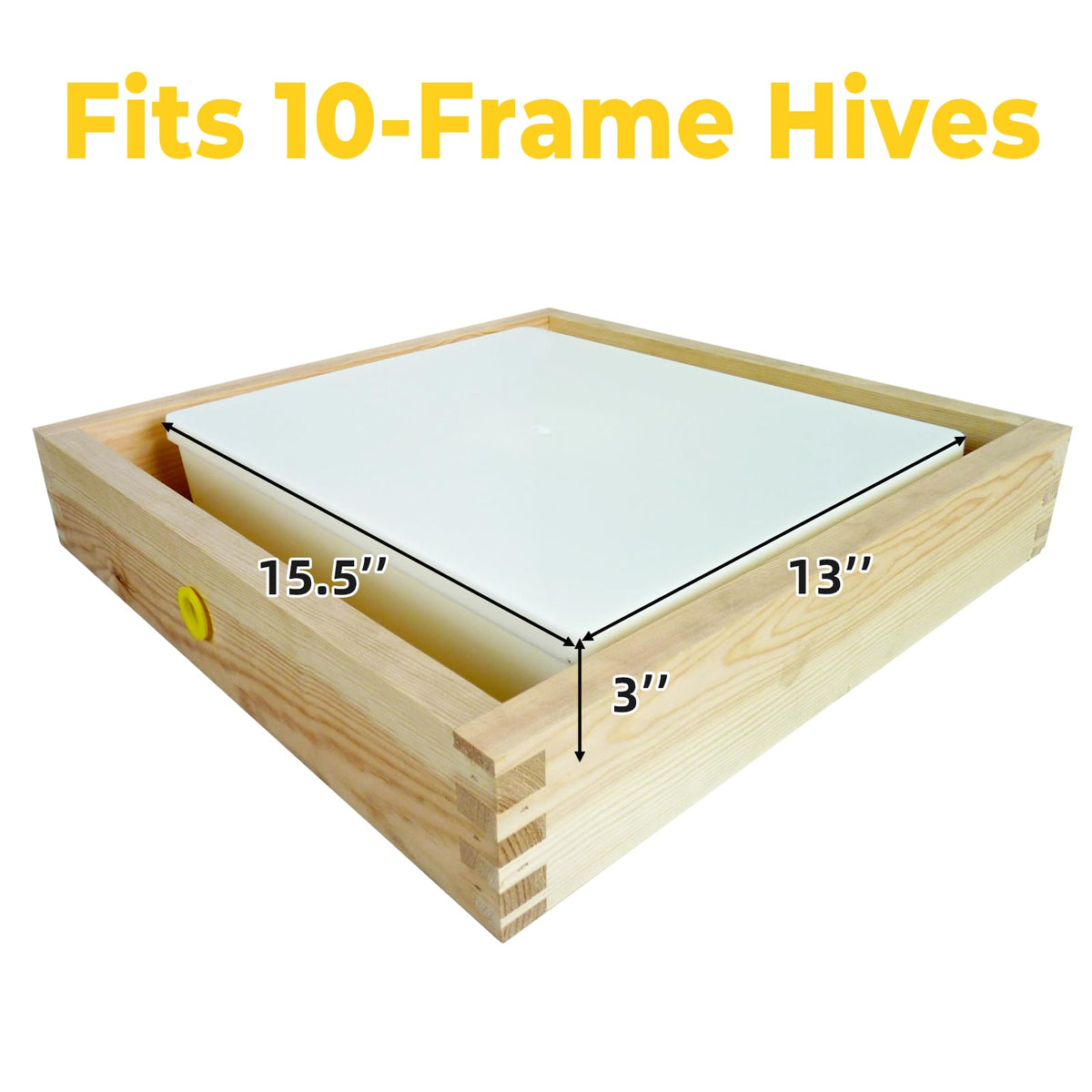 Fits standard 10-frame Langstroth hives for versatile installation