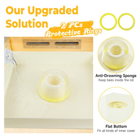 Durable seamless plastic design resists leaks inside the hive