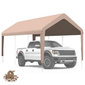 KAHLHAK carport cover 10x20 top view demonstrates durability for outdoor use.