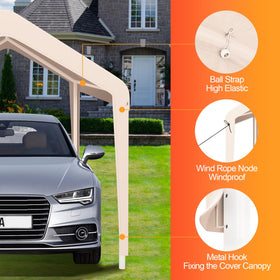 KAHLHAK carport cover edge 11.5 inch feature blocks rain and strengthens edge.