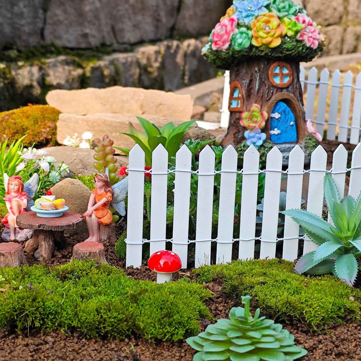 Kai Dream dollhouse fence 35in-length frames miniature yard scenes.