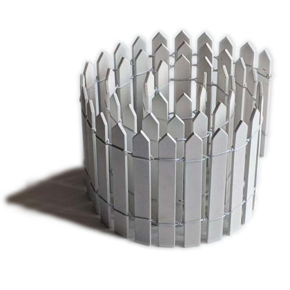 Kai Dream mini fence white 4in tall adds clean borders to fairy gardens and planters.