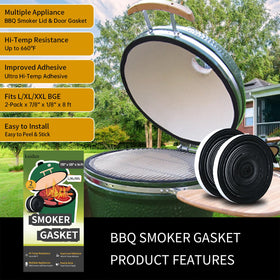 Kaidun 16 ft gasket roll designed for Big Green Egg L/XL/XXL lids and bases.