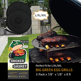 Kaidun Big Green Egg gasket lid seal improves even heat around the lid.