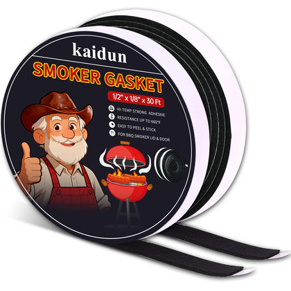 Kaidun smoker gasket 15ft 2pack shown ready to cut for versatile smoker fit
