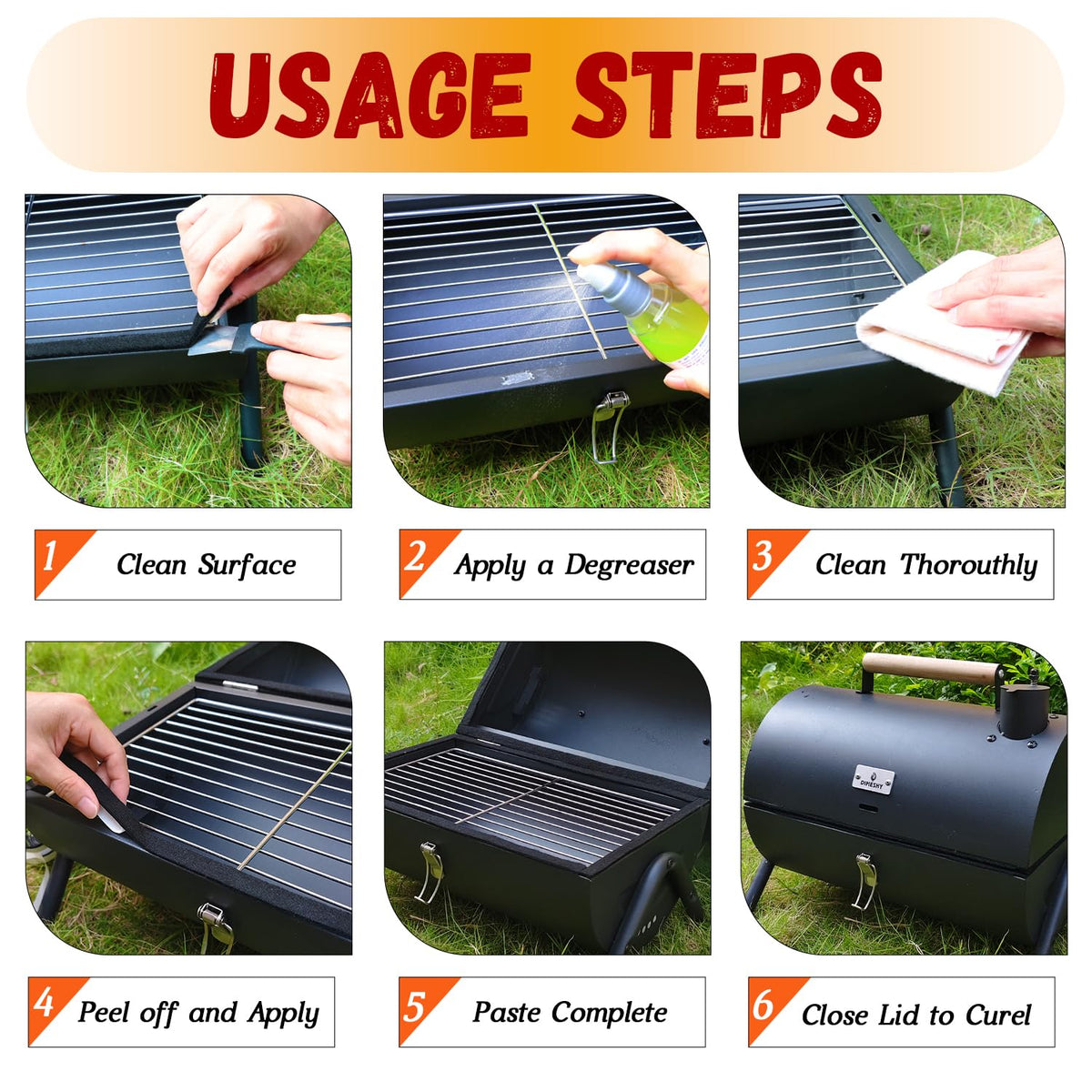 Kaidun smoker gasket black pack emphasizes easy peel and storage in a kit