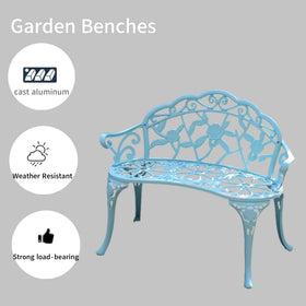 KAILI garden bench on front porch, stylish accent for patio decor.