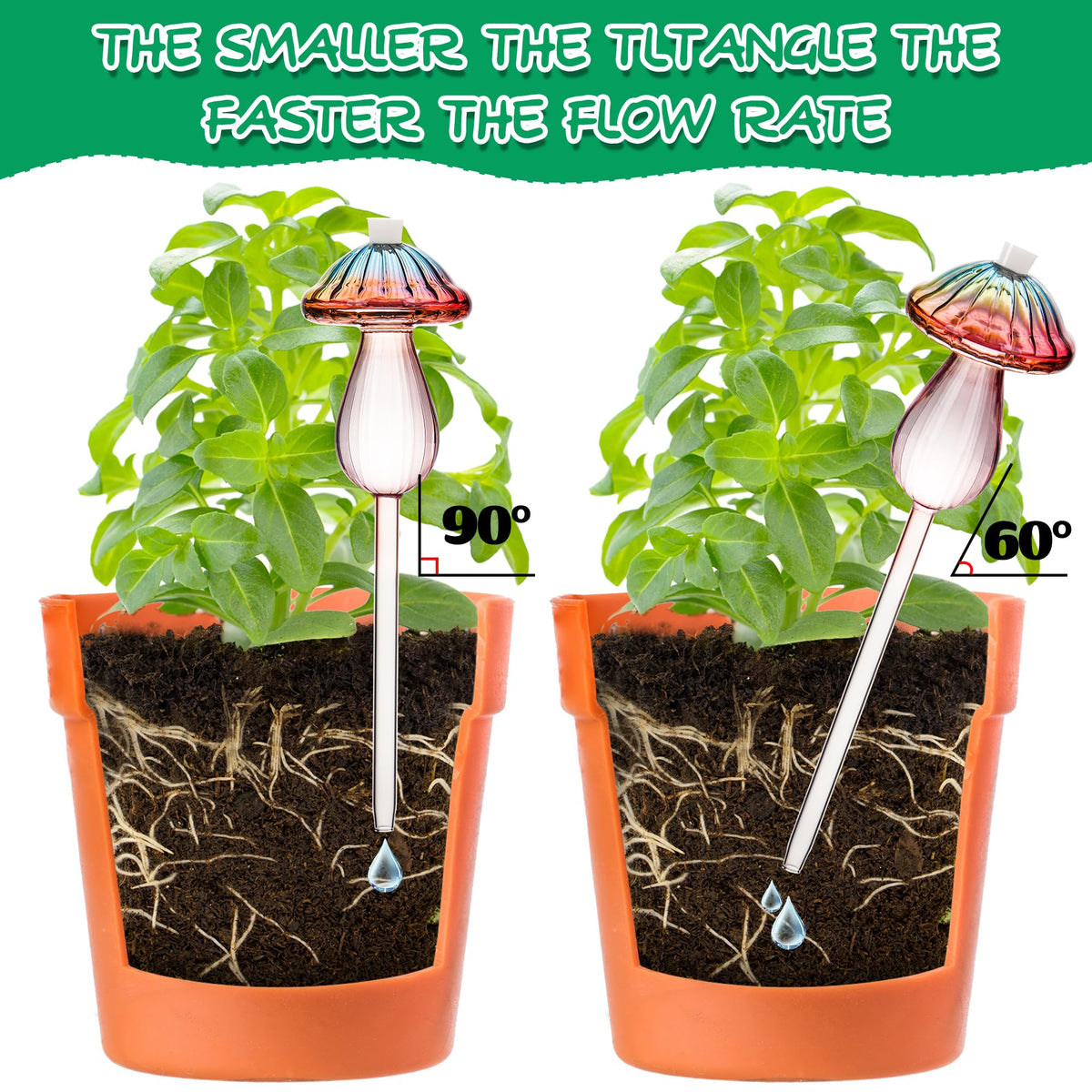 Kaimfdg watering globe suitable for indoor and outdoor use.