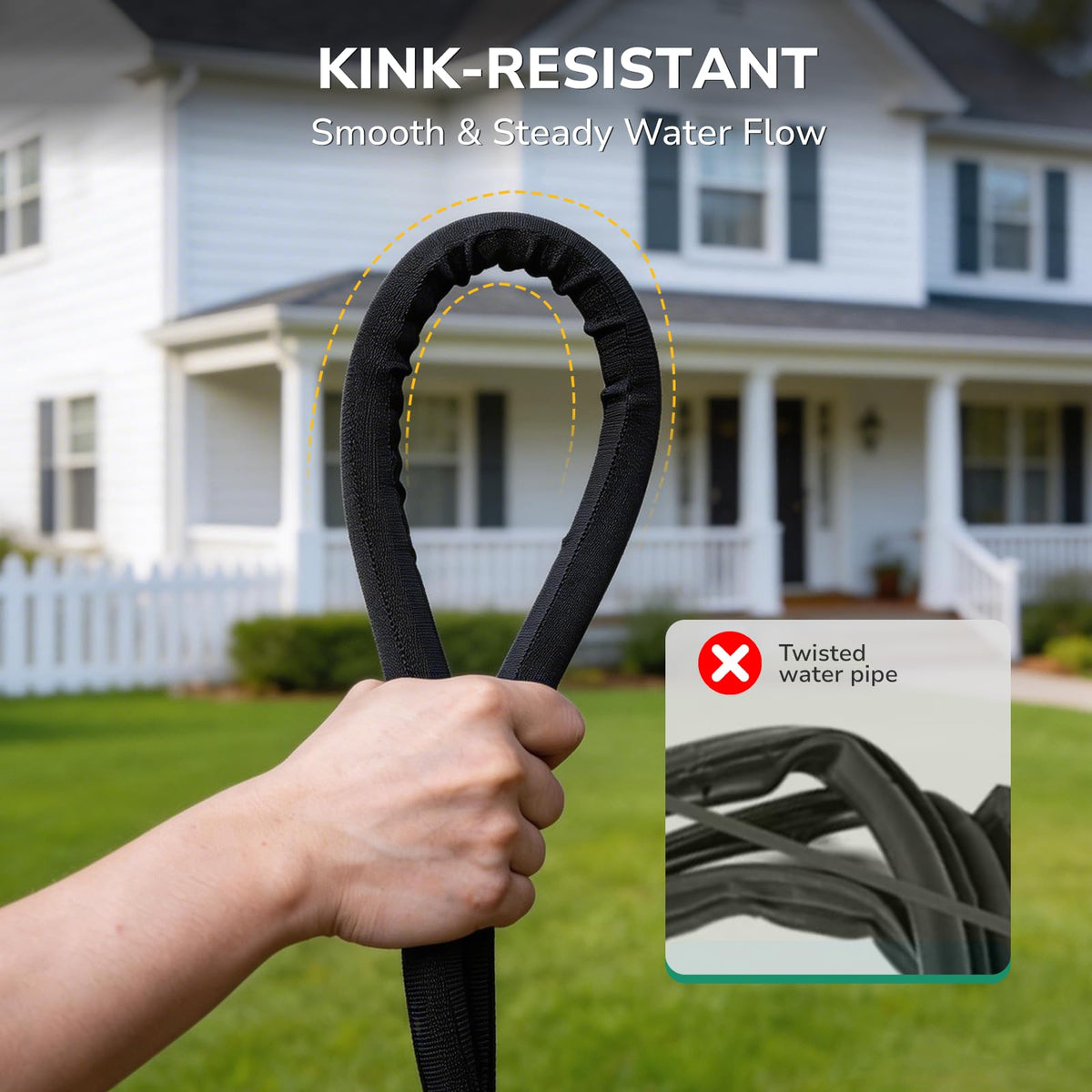 KAINGA compact storage hose fits neatly in a shed or cabinet