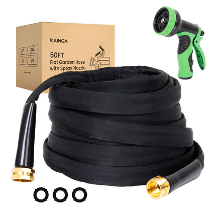 KAINGA lightweight flat hose 50ft ideal for easy handling and compact storage