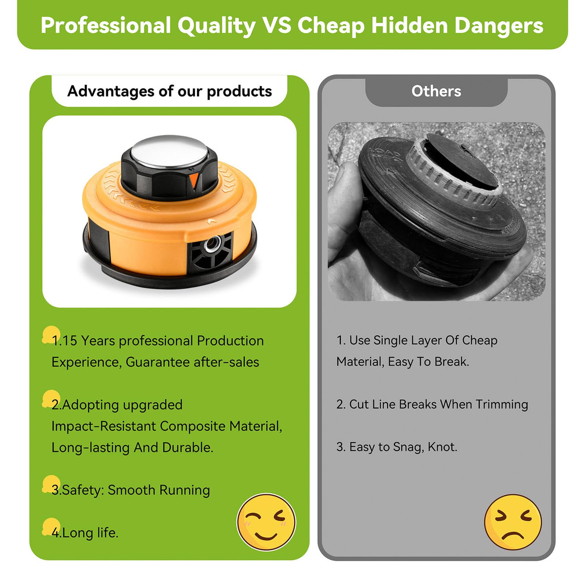 KAITAI weed eater head universal fit with many brands and adapters.