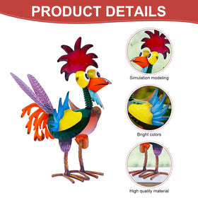 Kaiwern rooster statue adds festive touch to backyard or porch