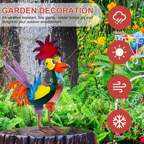 Kaiwern outdoor rooster decor encourages inviting atmosphere for guests