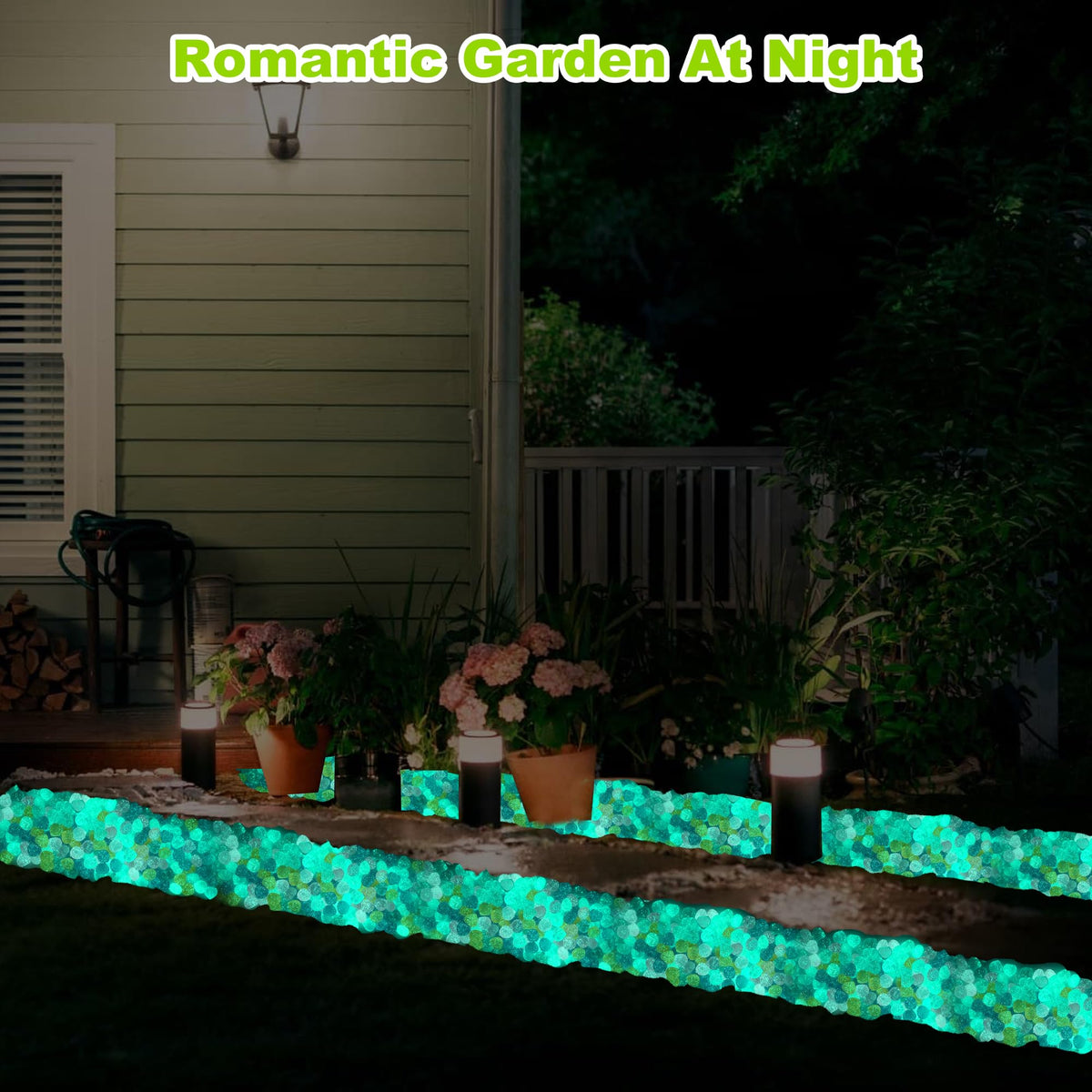 Kaiyuan Dynasty glow rocks accent vase decor with luminous color