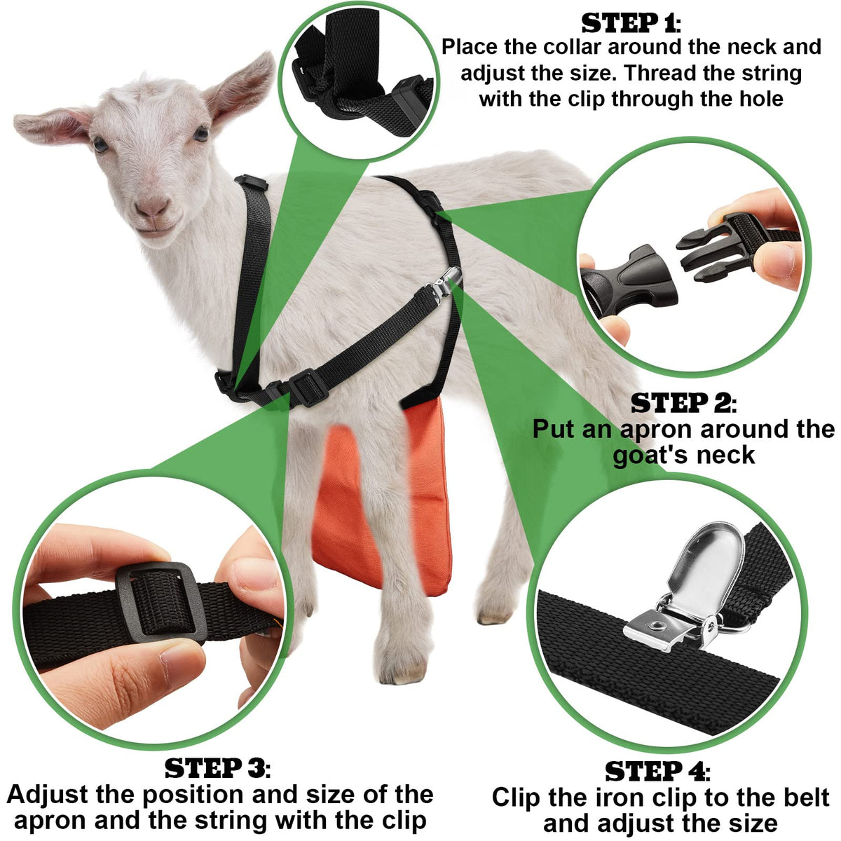 Kajaia Goat Apron bright orange color for high visibility