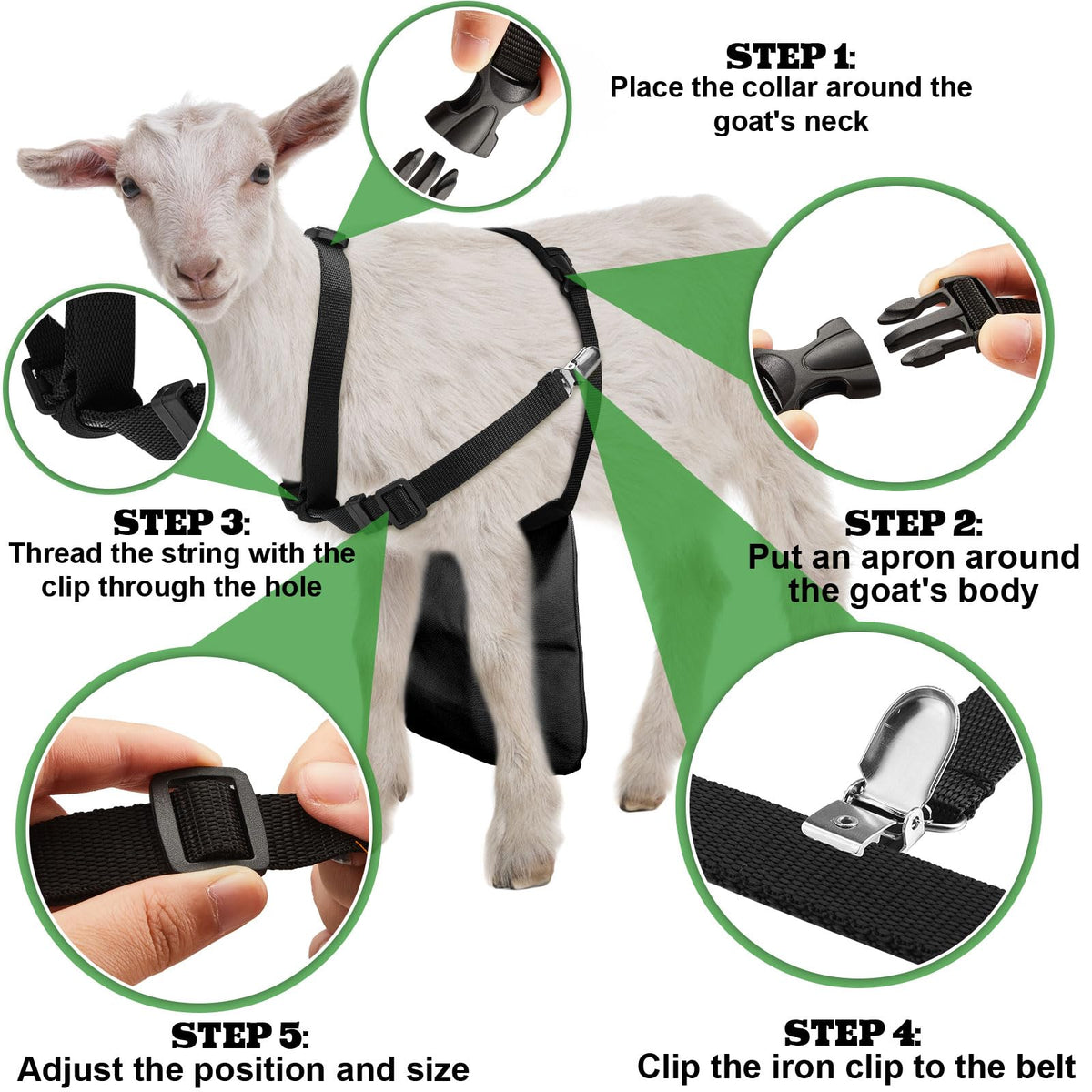 Kajaia goat apron sturdy canvas construction for durability