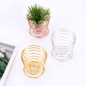 Kakalote spring air plant holder in rose gold on desk