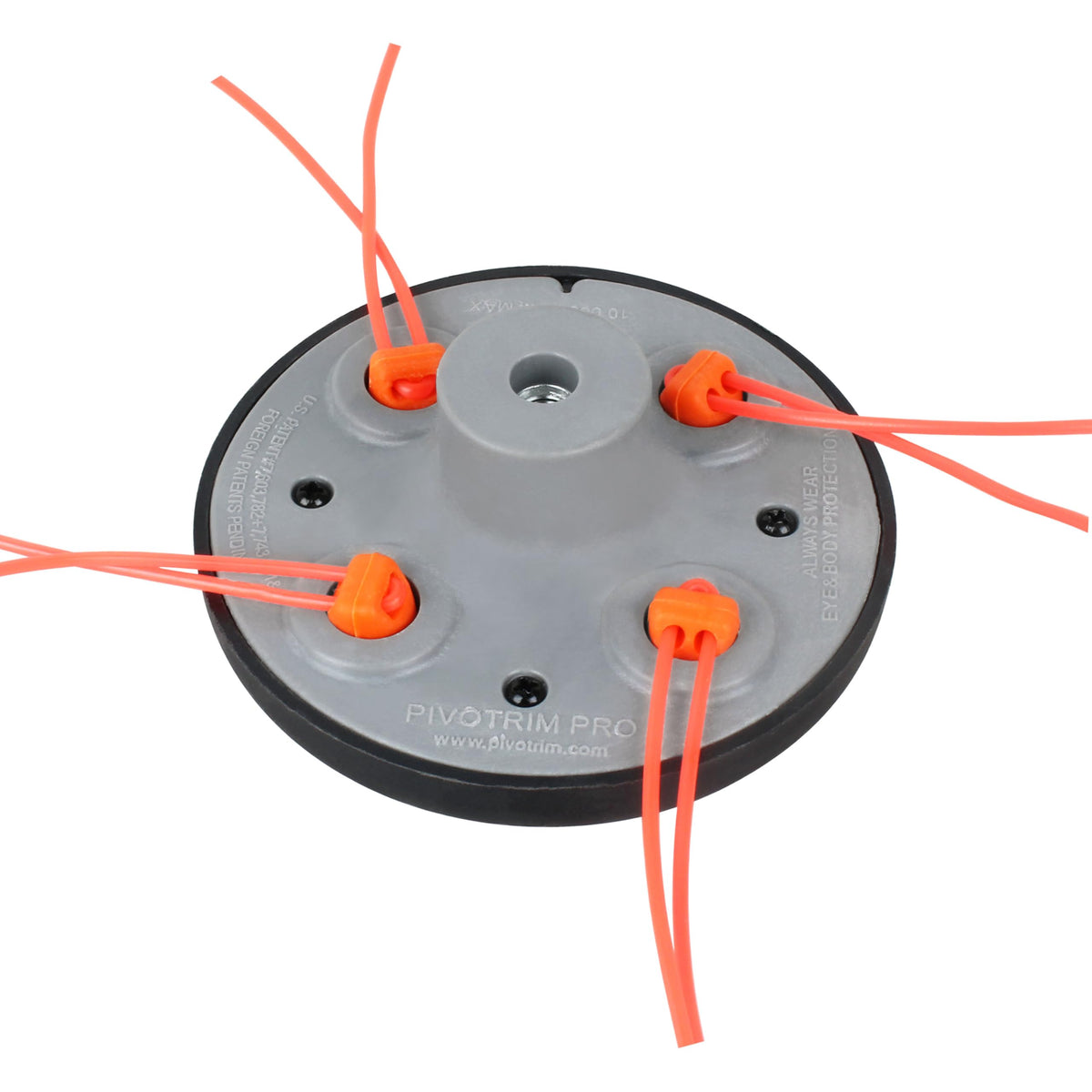 KAKAPEOPLE four-way weed eater head front view for efficient edging
