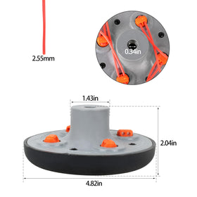 KAKAPEOPLE four-way weed eater head side view with rugged design