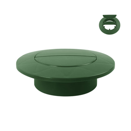 KAKAPEOPLE Pop Up Drain Emitter Cap in green for outdoor garden drainage.