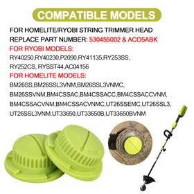 KAKAPEOPLE Ryobi-compatible head keeps trimming smooth during yard work