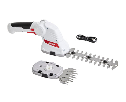 KAKEI 7.2V cordless shear with quick-change blades for versatile grass and shrub trimming