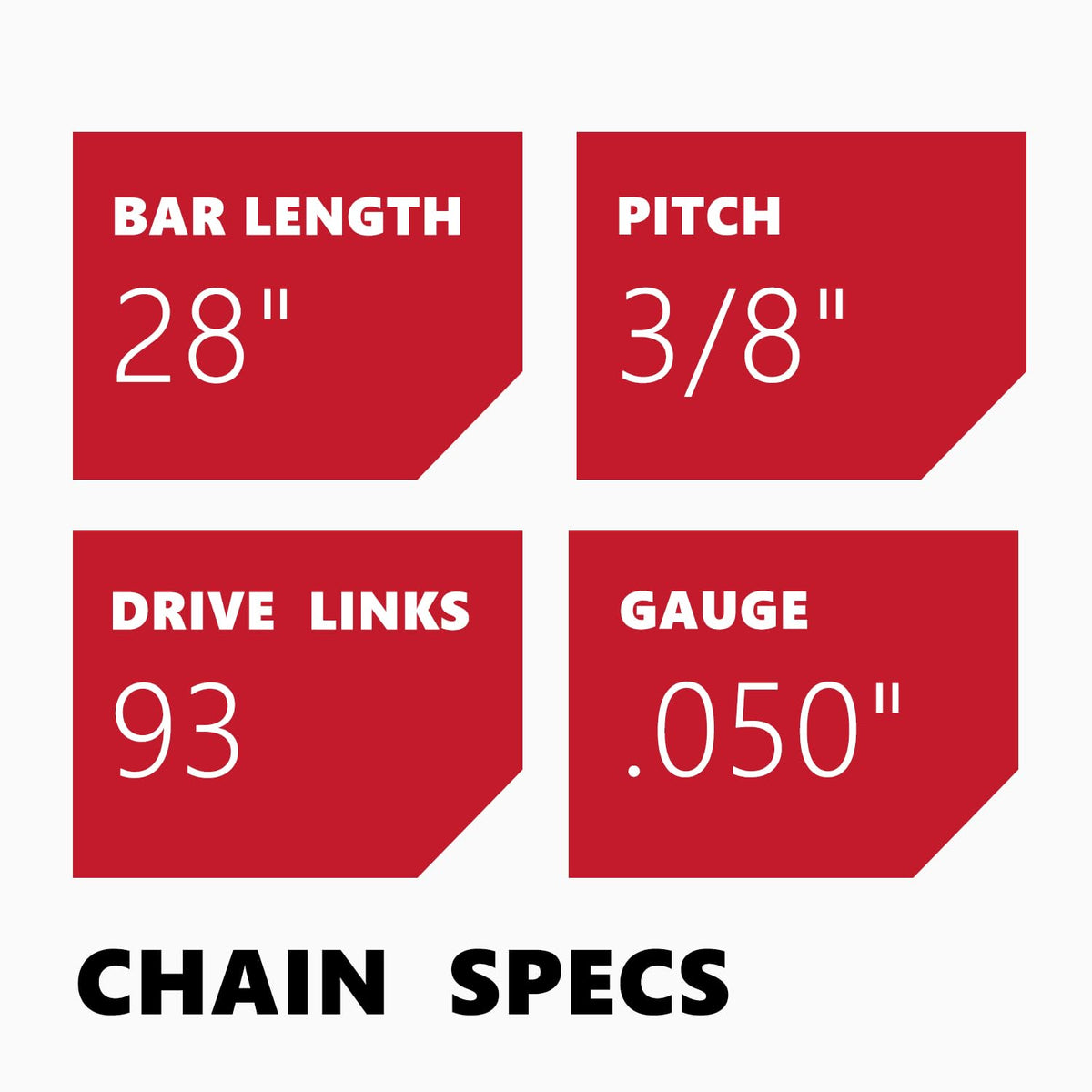 KAKEI 93 drive links close-up highlighting chain length stability