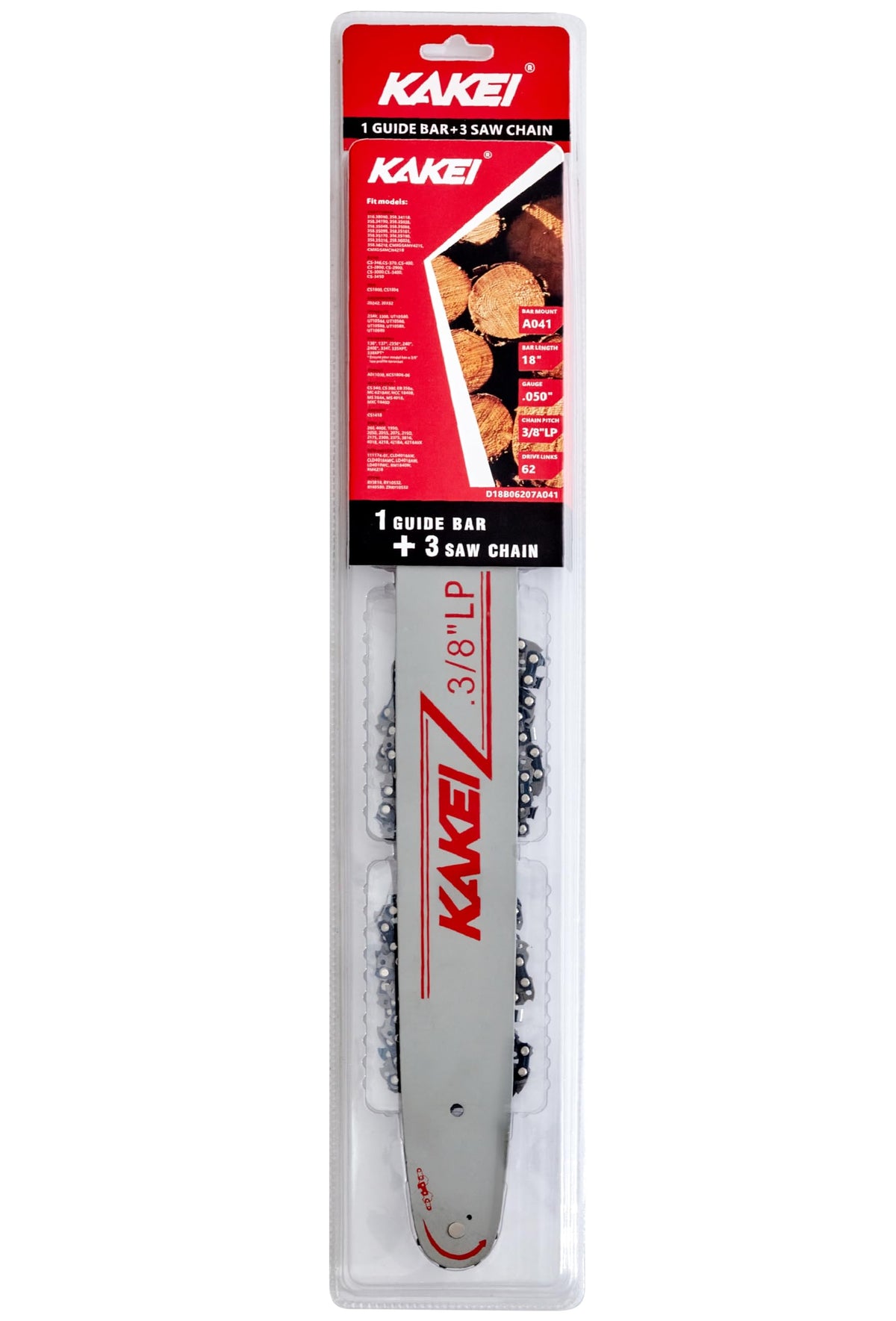 KAKEI 18-inch bar fits multiple saws with precise alignment for easy installation.