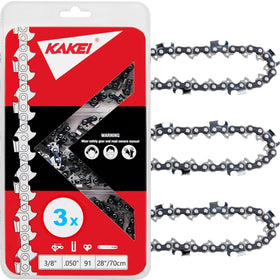 KAKEI skiptooth 28-inch chain pack ready for fast, precise cuts.