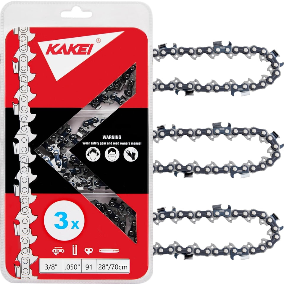 KAKEI skiptooth 28-inch chain pack ready for fast, precise cuts.