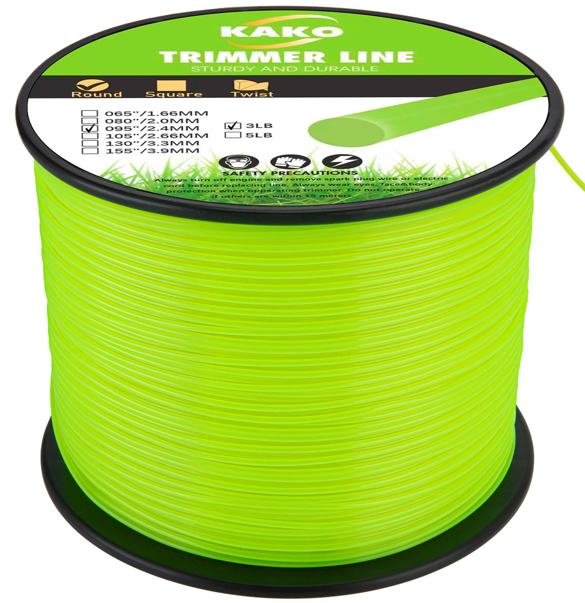KAKO 095 trimmer line heavy-duty reel compatible with many brands.