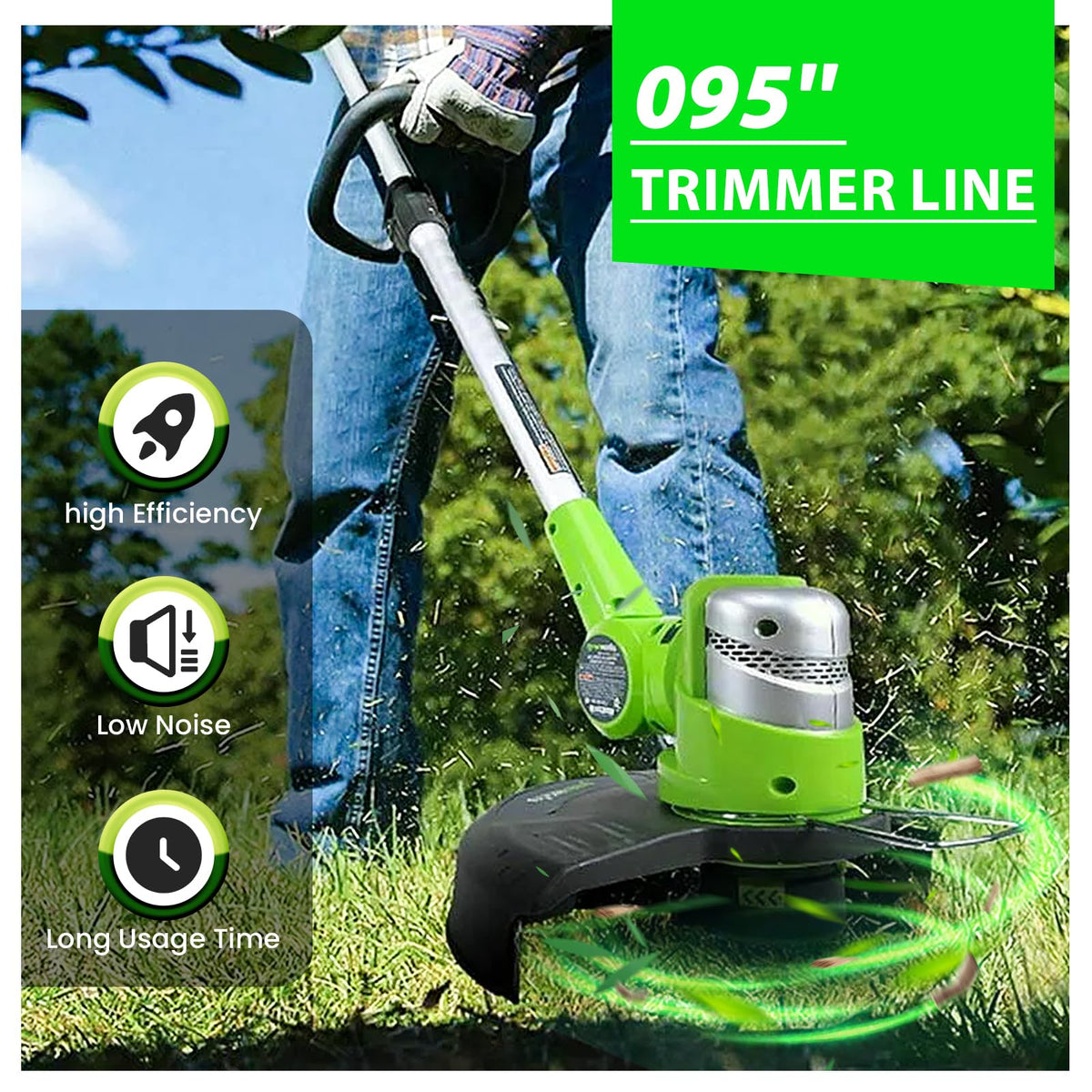 KAKO 095 in action for edging thick grasses and weeds.