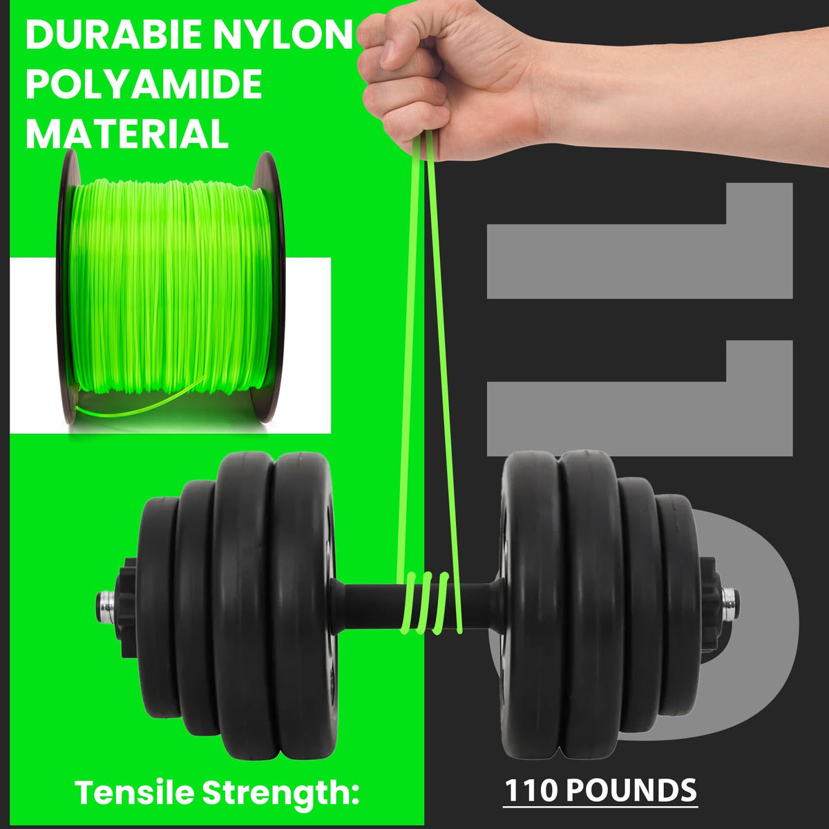 KAKO 095 line length 880 feet for long-lasting use.