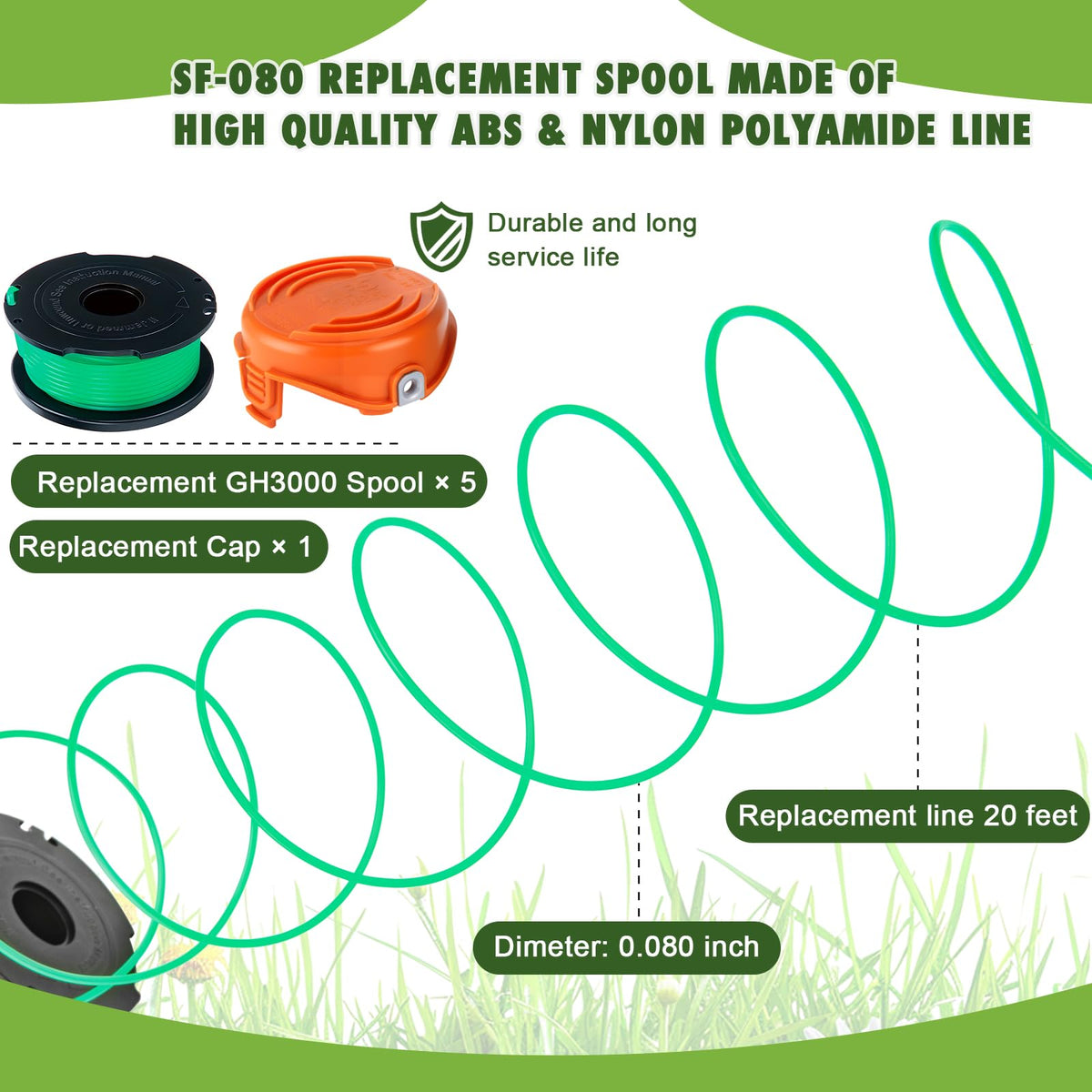 KAKO 20 ft line demonstrates accurate pre-wound length.