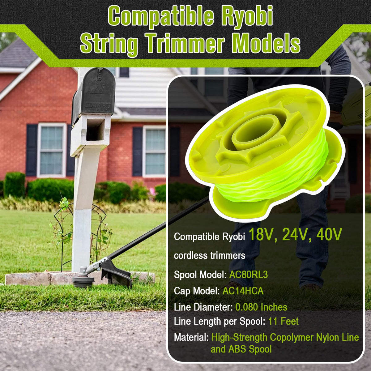 AC80RL3 spool by KAKO enables quick, easy replacement.