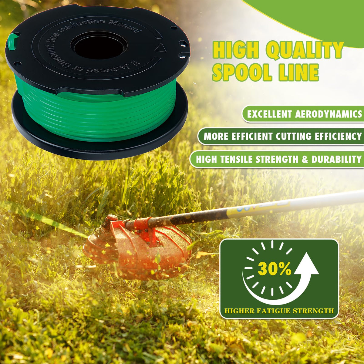 Pre-wound GH3000 20-foot line ready for use.