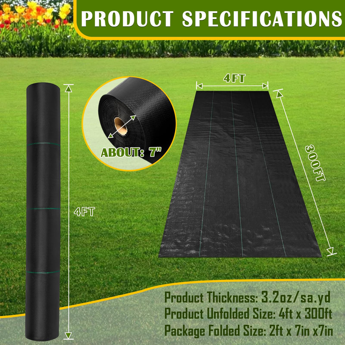 KAKO green stripe alignment helps precision planting and trimming.