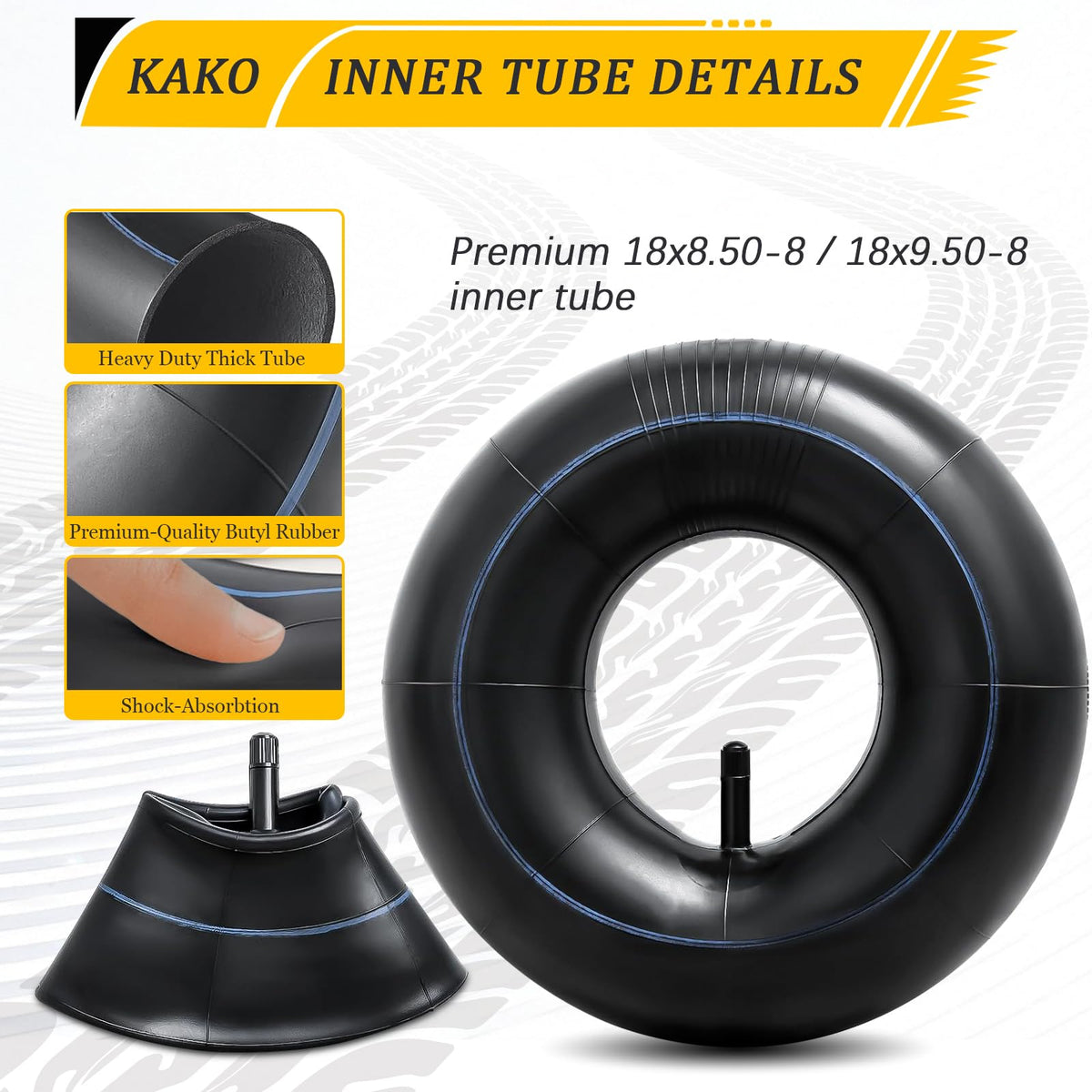 KAKO inner tube installed in a wheelbarrow for a stable ride.