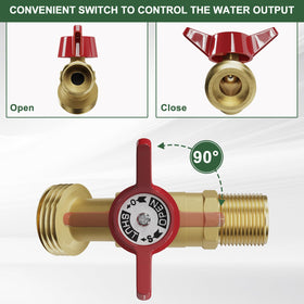 KAKSEY adapter 3/4in garden hose outlet for versatile water delivery.
