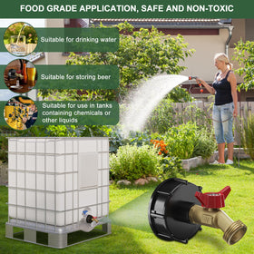KAKSEY IBC adapter suitable for drinking water, beer, or chemicals.