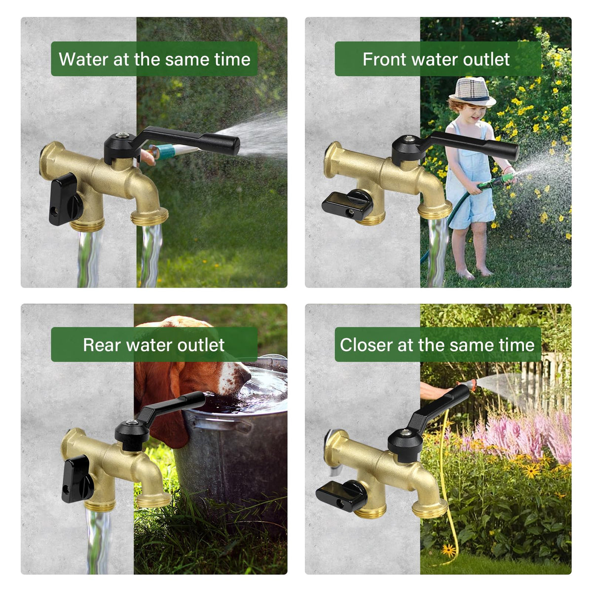 KAKSEY compatible with timers and drip irrigation for scheduling.