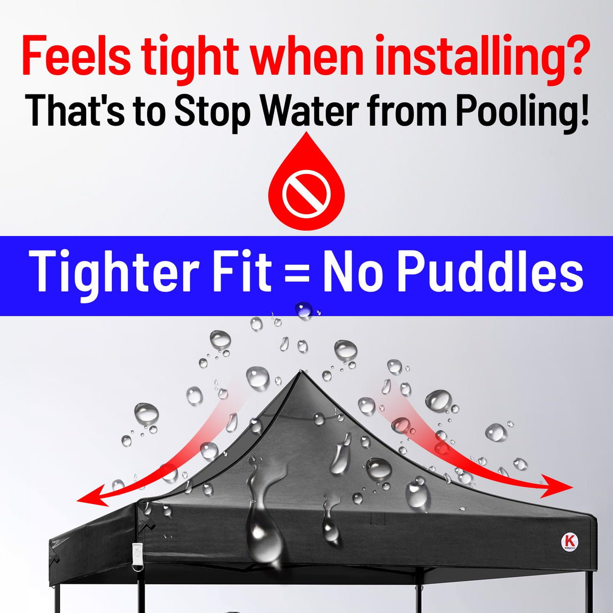 KaKuEike fits 10x10 center-pole straight-leg canopies