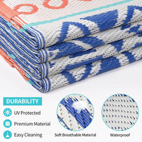 Kalafun breathable, easy-clean rug; quick debris sweep and air dry.