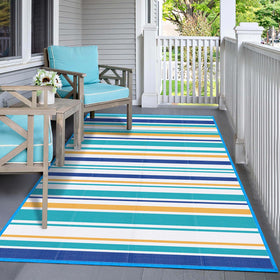 Kalafun easy clean outdoor rug keeps dirt swept away