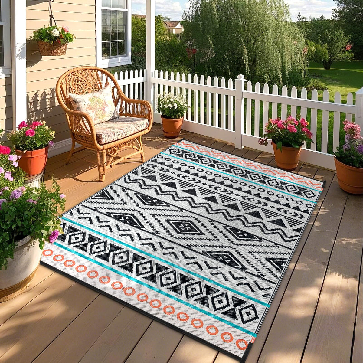 Kalafun barefoot-friendly rug texture, comfortable underfoot during poolside lounging.